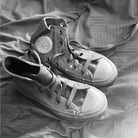 Converse Kids Black High-Top Sneakers - Picture 1 of 3
